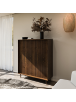 Balcão gabinete alto com 2 portas na cor castanho amadeirado/ Coleção Jazz